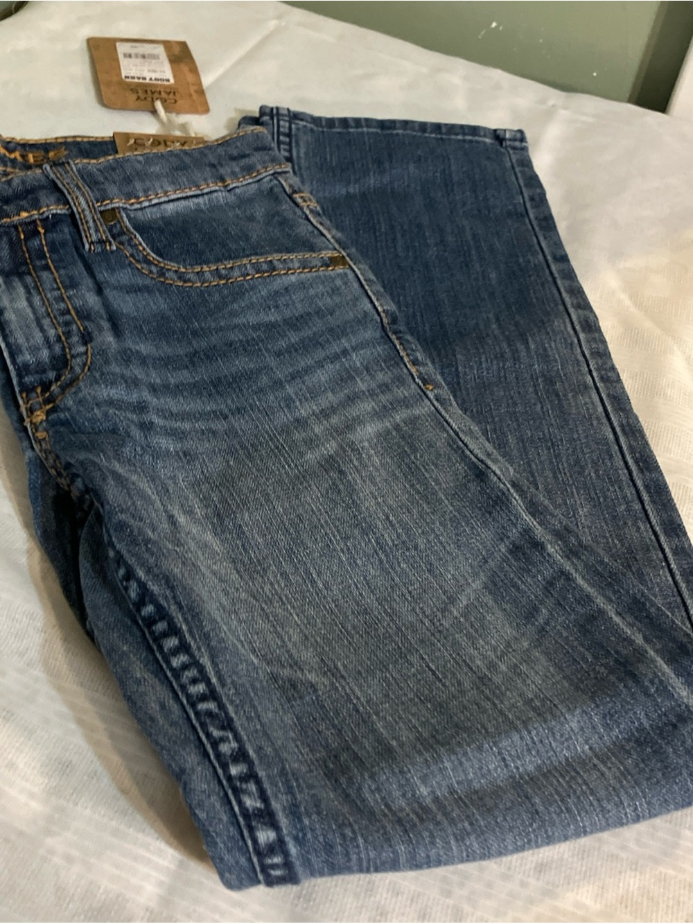 New Cody James Boys Slim Straight Size 12 Dark Wash Denim Jeans